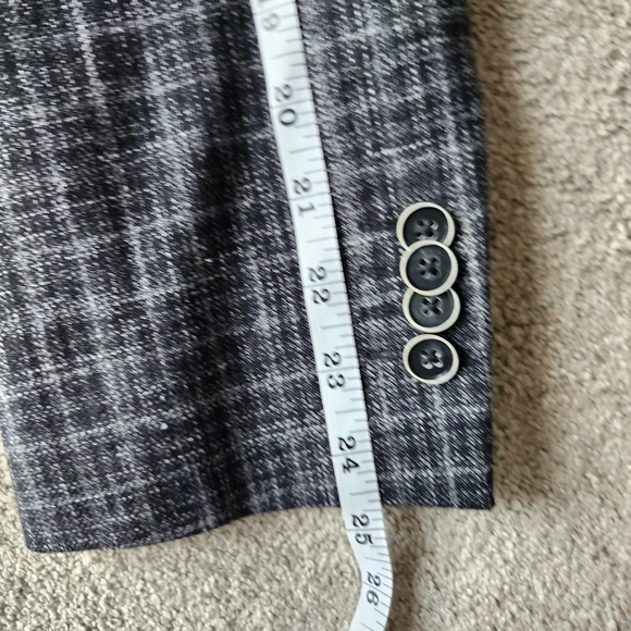 Linen Silk Wool Blend Grey Charcoal lightweight Blazer Suite Jacket Sports Coat - Picture 9 of 16